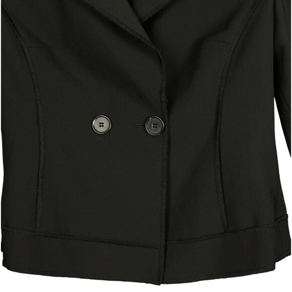 W BY WORTH BLACK WOOL STITCH DETAIL JACKET - Picture 4 of 9